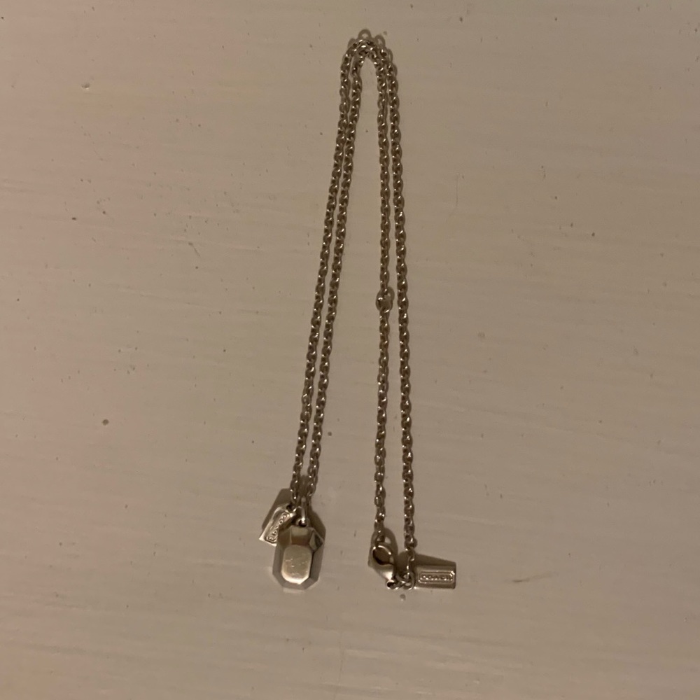 Coach sterling silver necklace